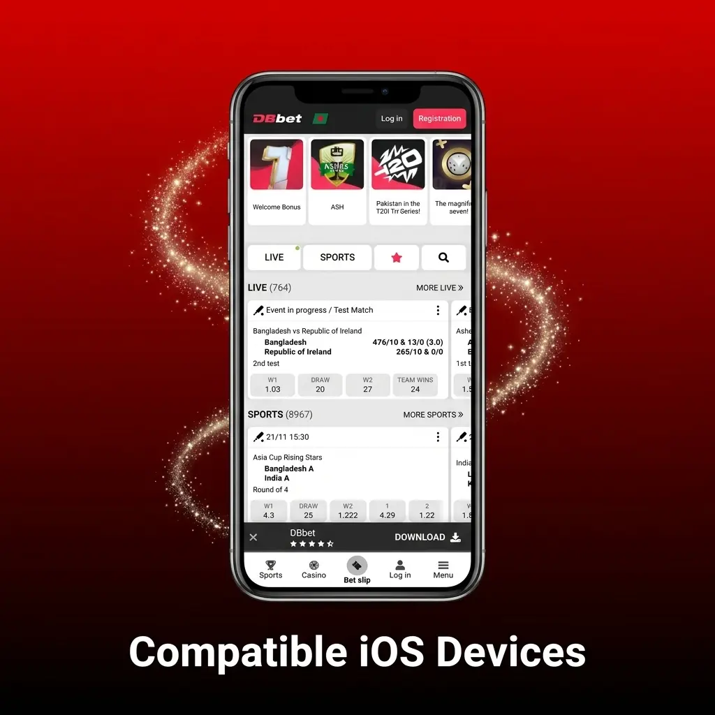 List of compatible iOS devices for DBBet app including iPhone X to 17 series and iPad Air and Pro models