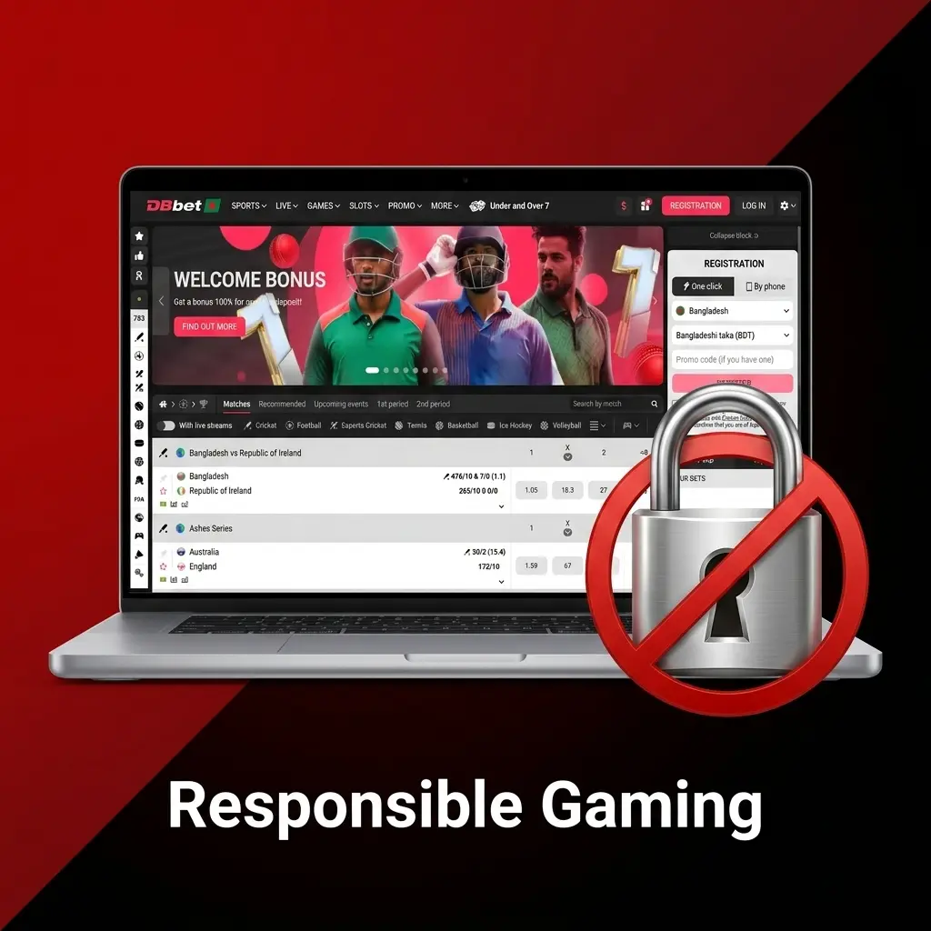 DBBet responsible gaming tools in Bangladesh: deposit limits, self-exclusion, session limits, and age verification for safe play.